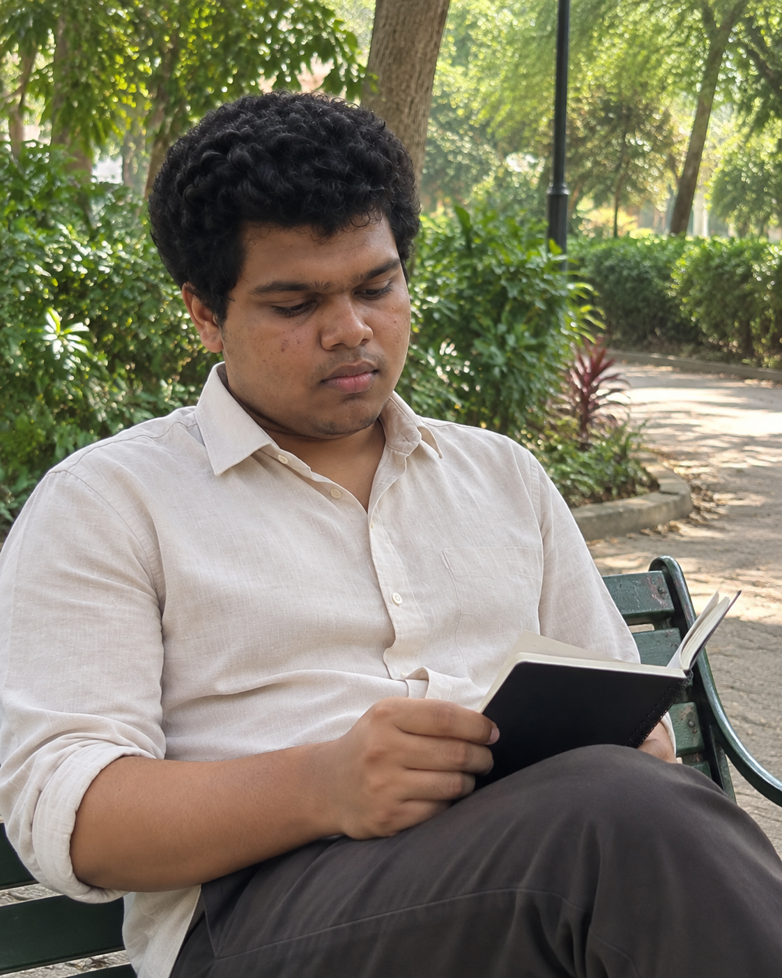 Conceptual portrait study of Yethikrishna R, guided by his reference photographs.